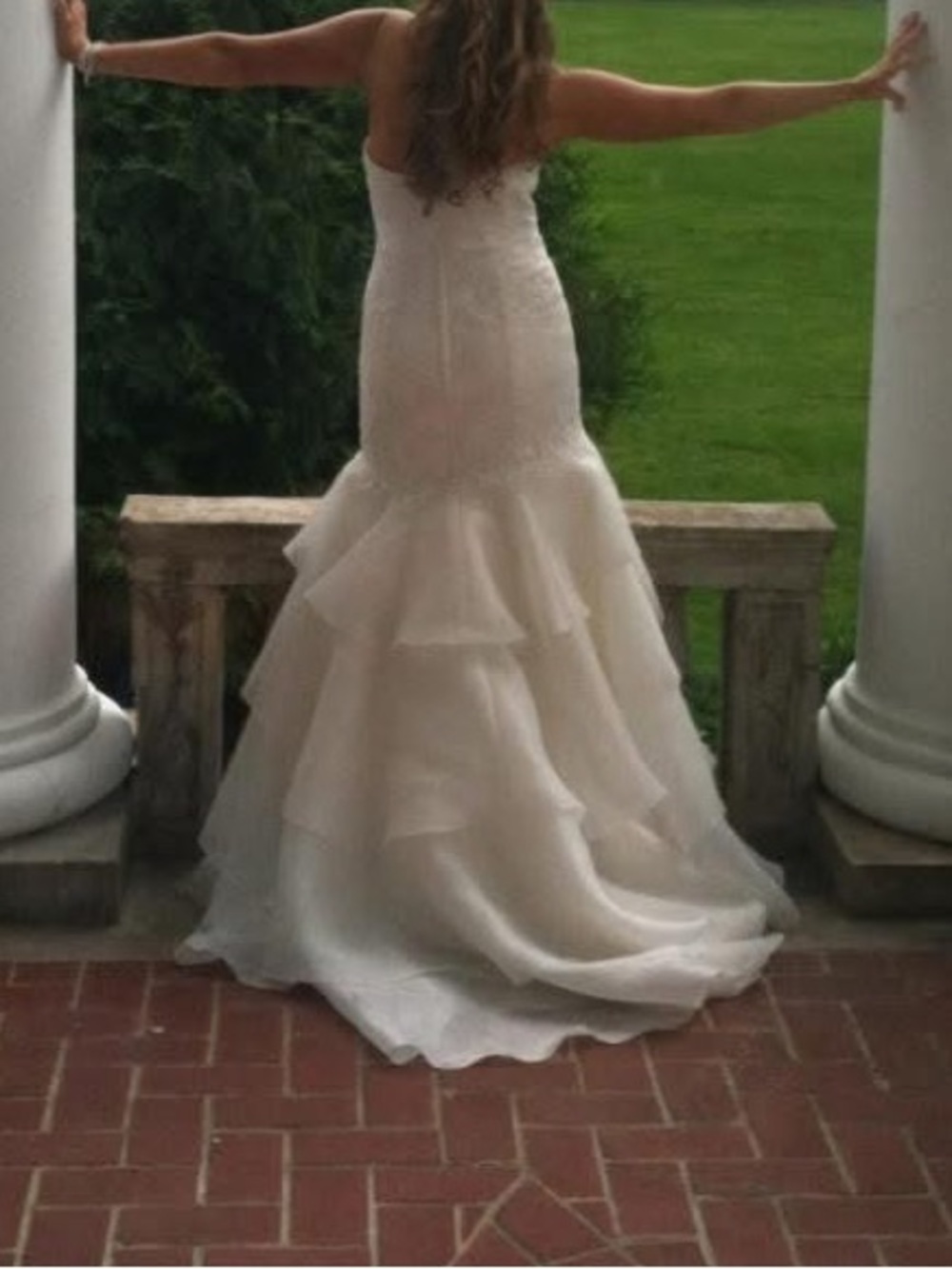 Strapless off White Mermaid Wedding Gown